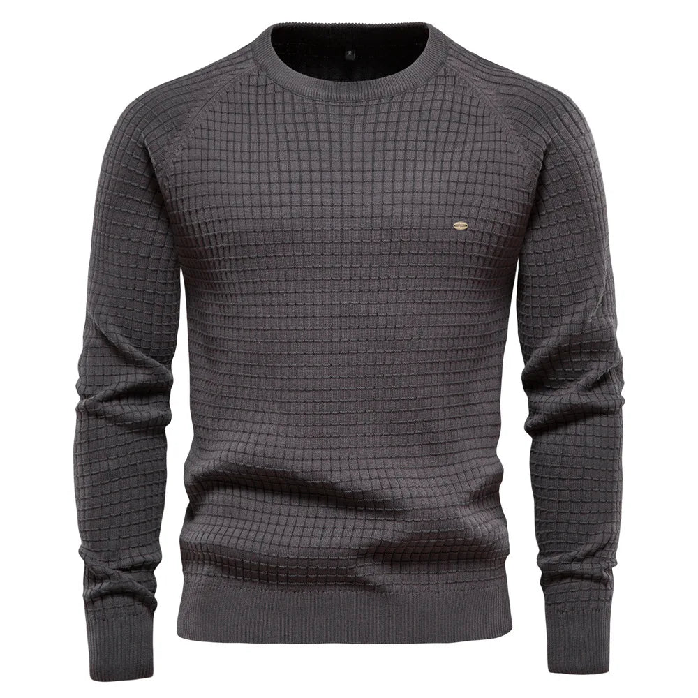 Herren strickpullover mit strukturmuster