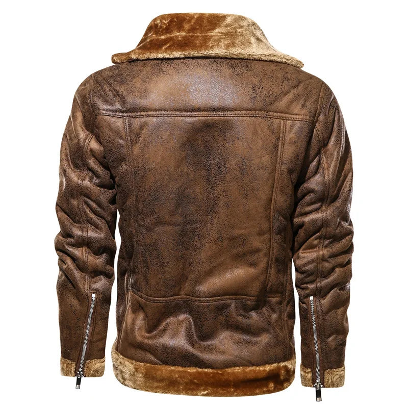 Herren pilotenjacke mit Kunstpelzfutter