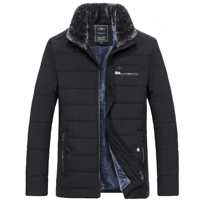 Herren winterjacke mit fleece-futter