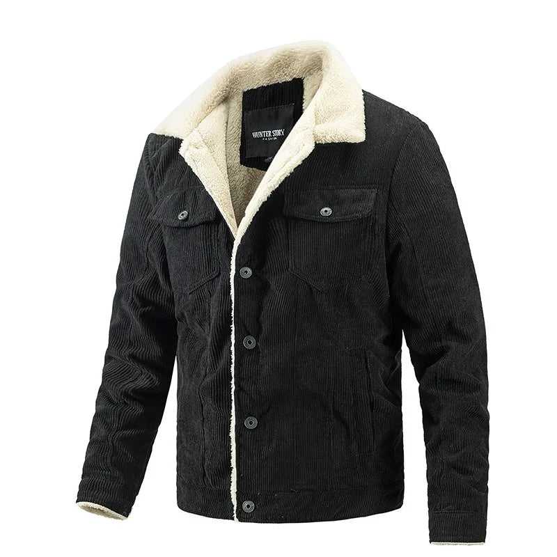 Herren jacke mit Fellkragen