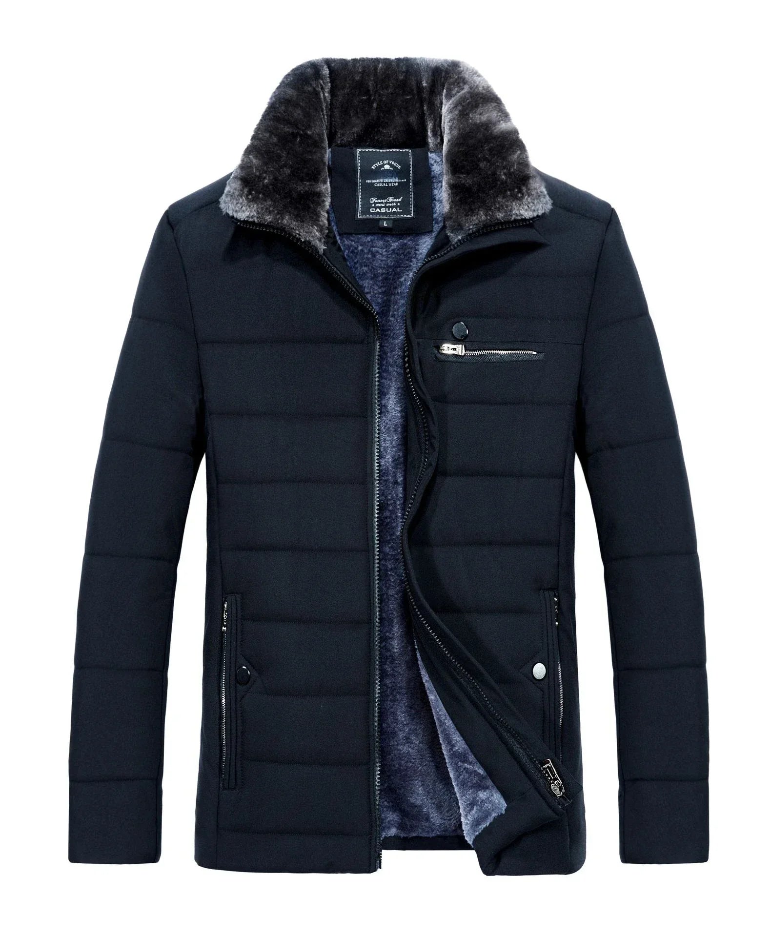 Herren winterjacke mit fleece-futter