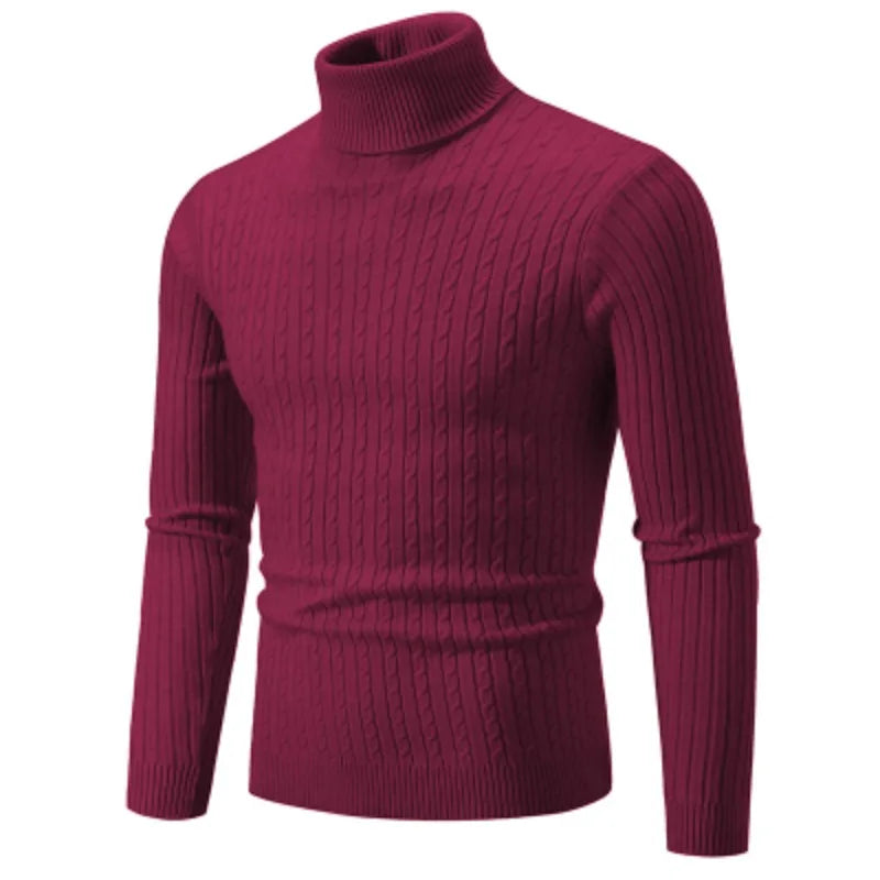 Herren Rollkragenpullover Aus Wolle