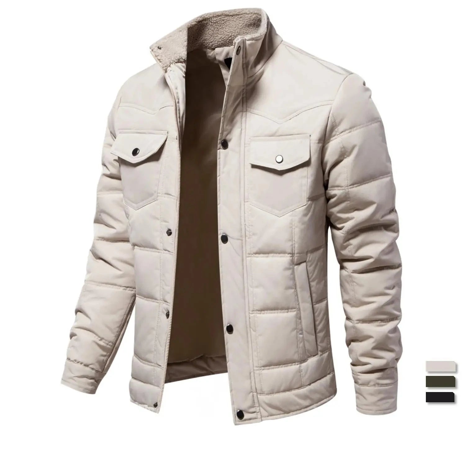 Herren Winterjacke mit Fleece-Futter