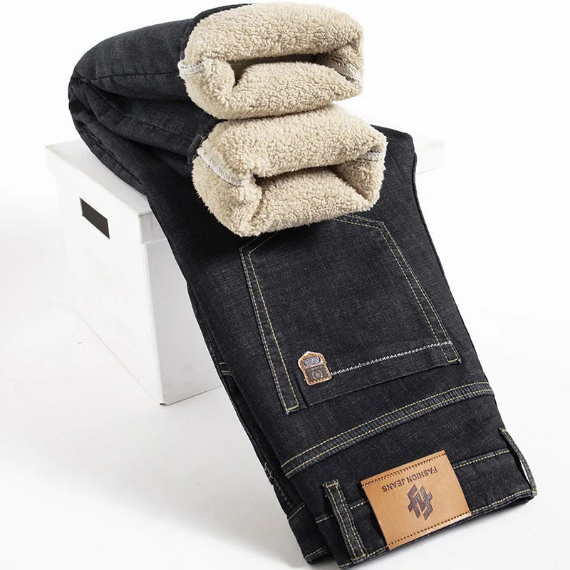 Herren Winter-Jeans mit Fleecefutter