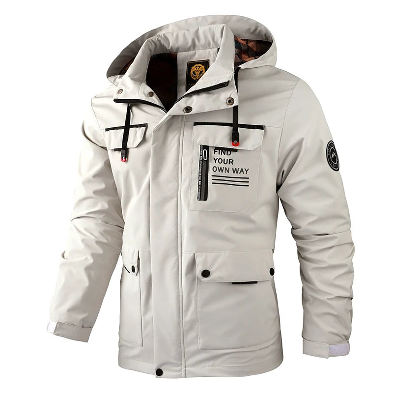 Herren Outdoor-Winterjacke mit Wasserdichter Beschichtung