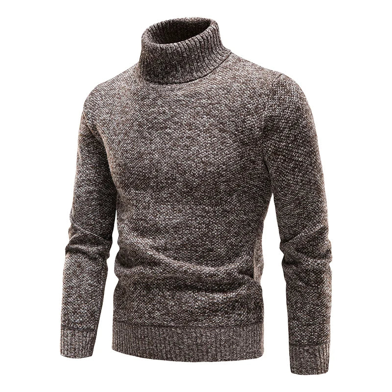 Herren warme rollkragenpullover aus merinowolle