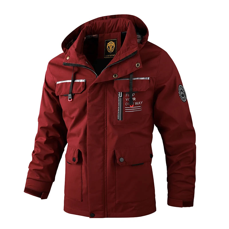 Herren Outdoor-Winterjacke mit Wasserdichter Beschichtung