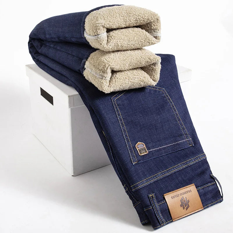 Herren Winter-Jeans mit Fleecefutter