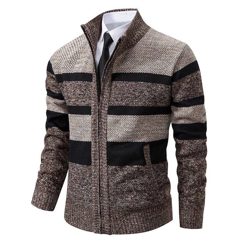 Herren business strickjacke aus merinowolle