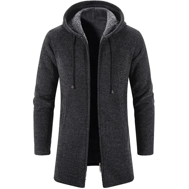 Herren lange wollweste mit fleece