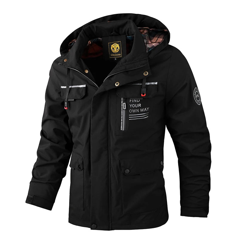 Herren Outdoor-Winterjacke mit Wasserdichter Beschichtung