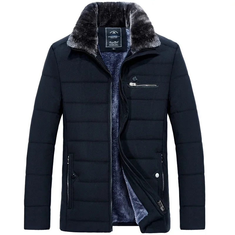 Herren winterjacke mit fleece-futter