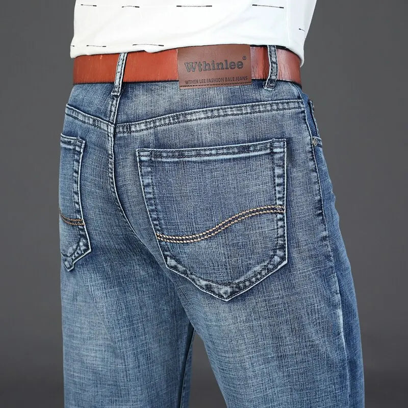 Herren Gerade Denim Jeans