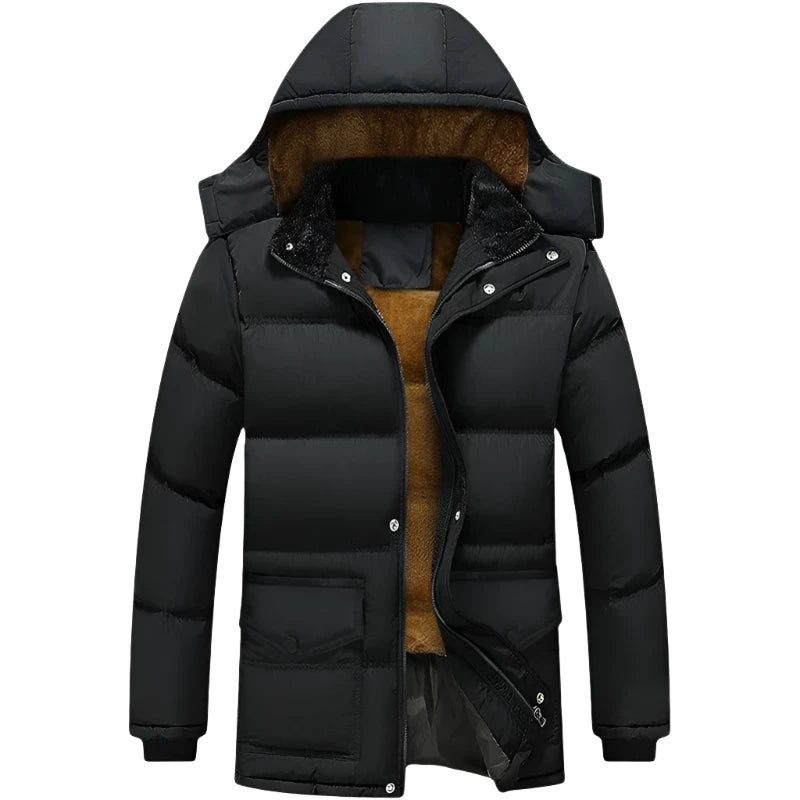 Herren-Winterjacke mit Kapuze