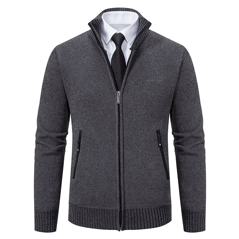 Herren business fleece-winterweste mit seitentaschen