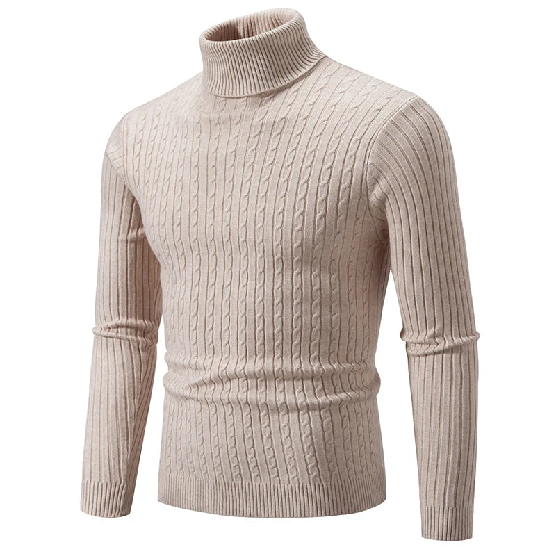 Herren Rollkragenpullover Aus Wolle