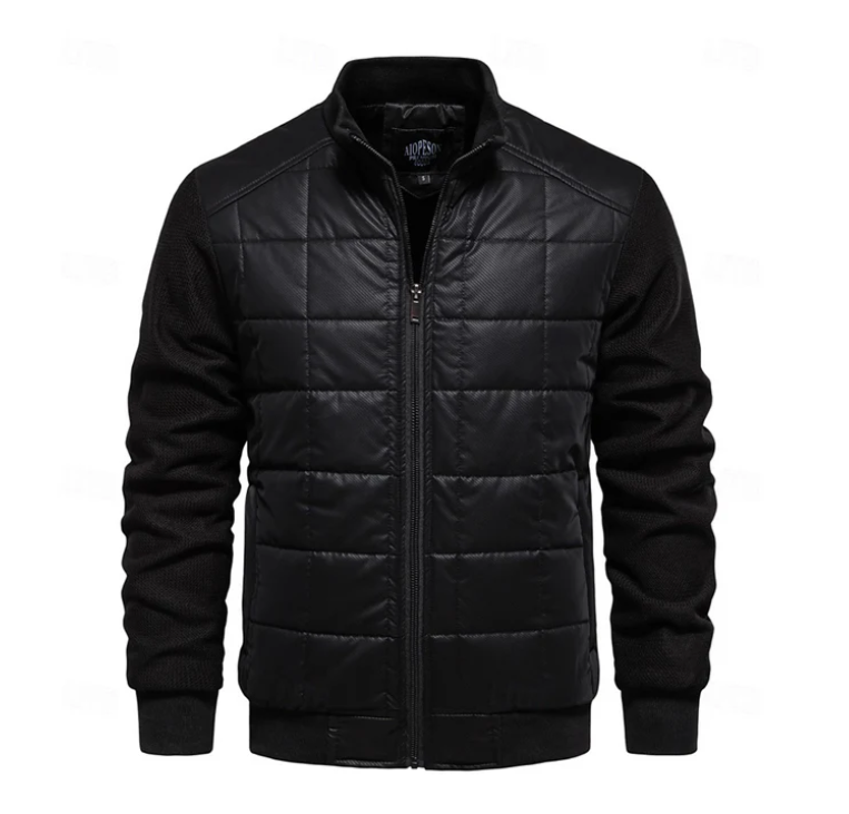 Herren winter pufferjacke mit reißverschluss