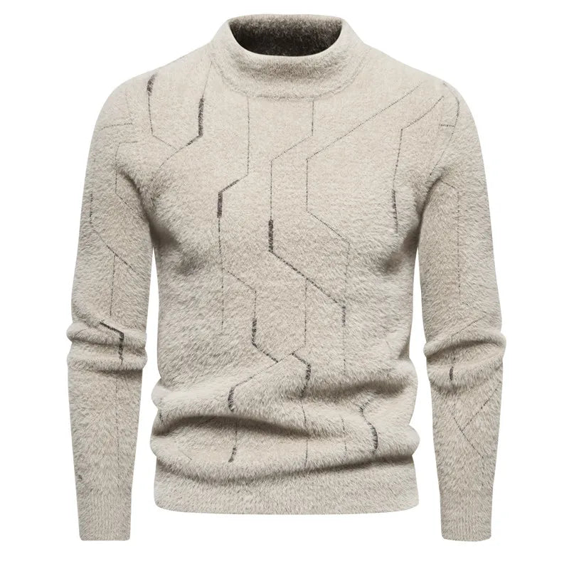 Herren warmer pullover mit fleecefutter