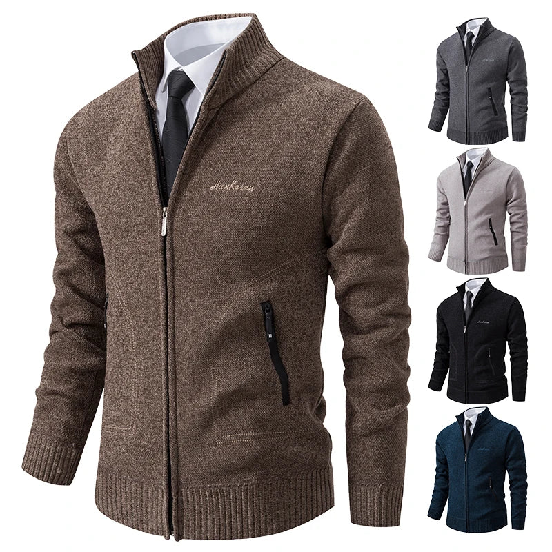 Herren business fleece-winterweste mit seitentaschen