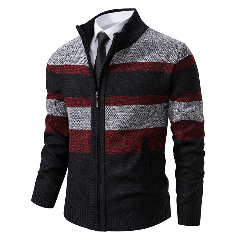 Herren business strickjacke aus merinowolle