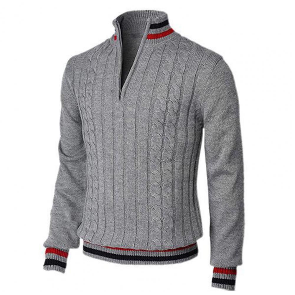 Herren strickpullover mit Reißverschluss