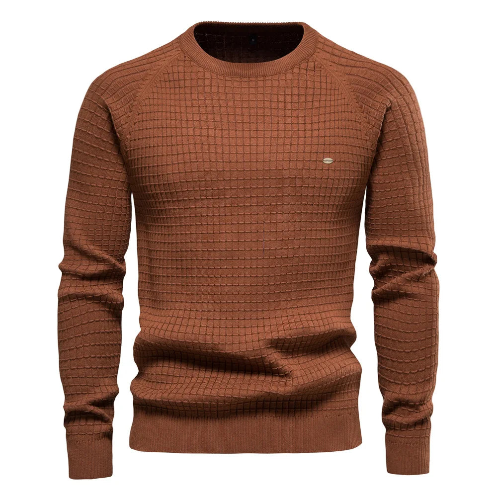 Herren strickpullover mit strukturmuster