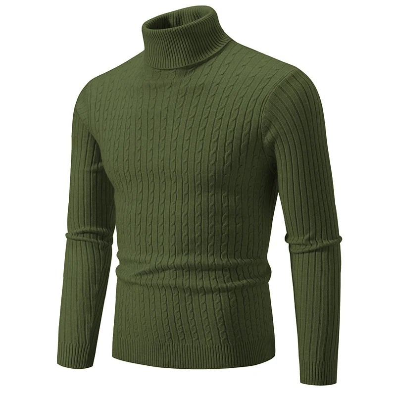 Herren Rollkragenpullover Aus Wolle