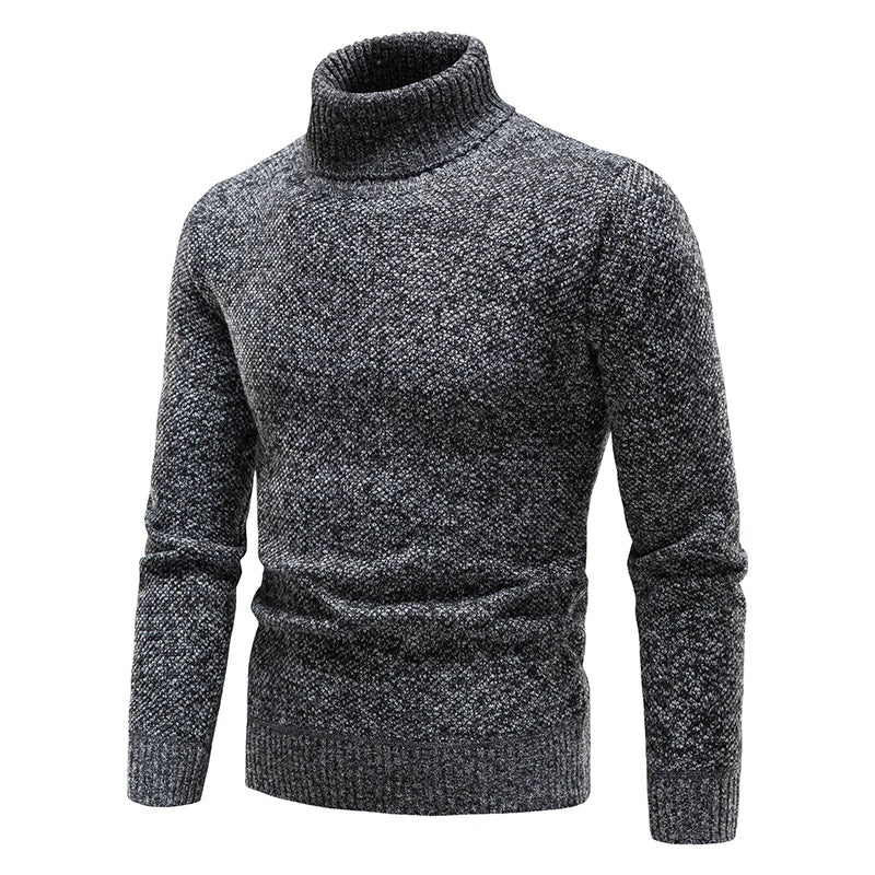 Herren warme rollkragenpullover aus merinowolle