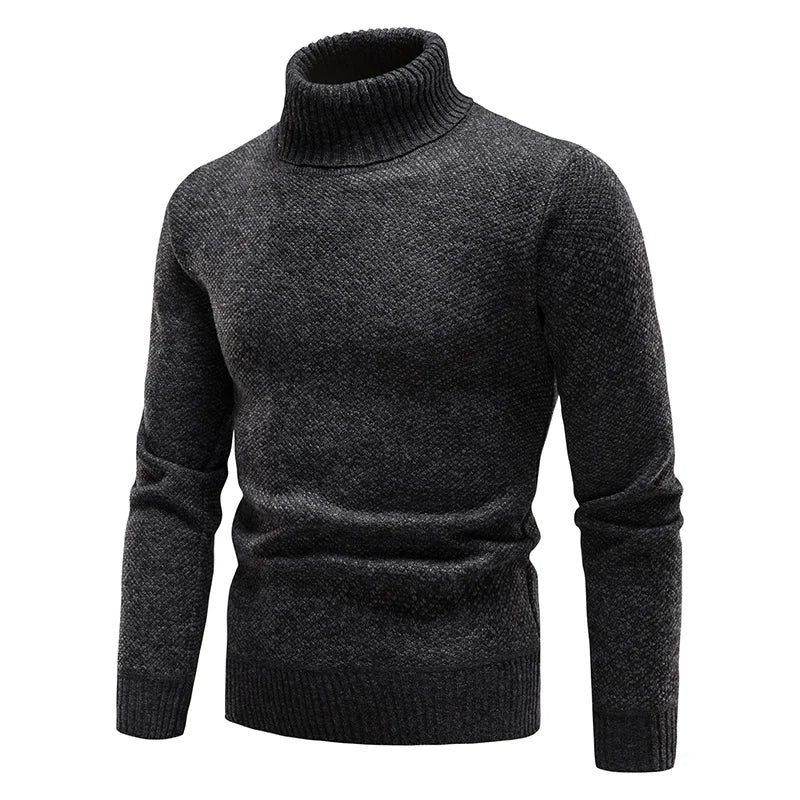 Herren warme rollkragenpullover aus merinowolle