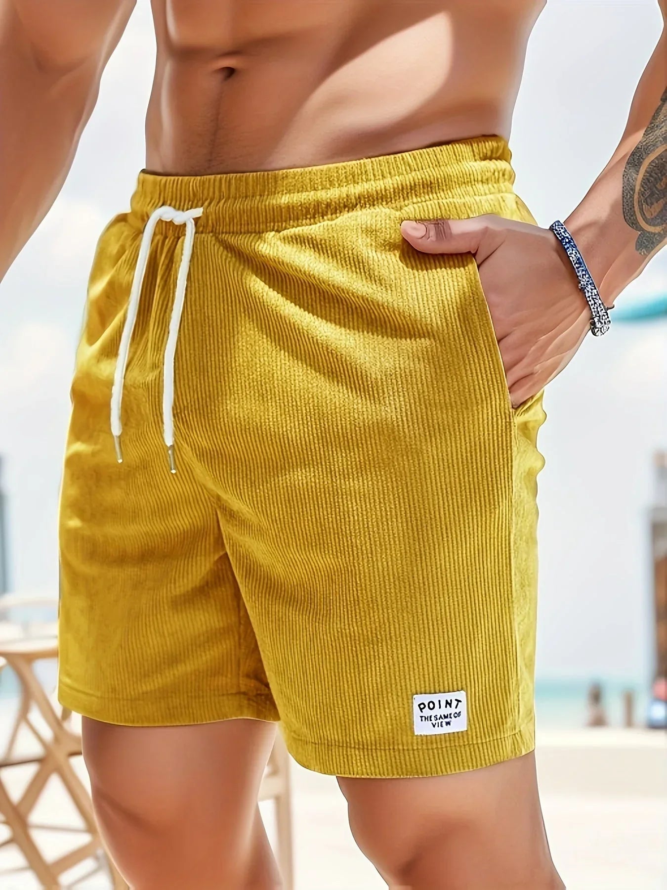 Herren Sommer Shorts mit Kordelzug