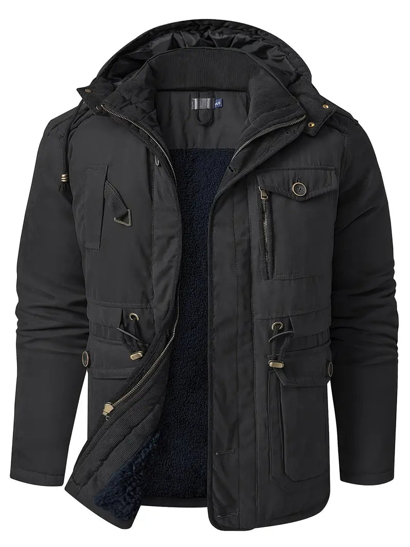 Herren Winterjacke mit Kapuze