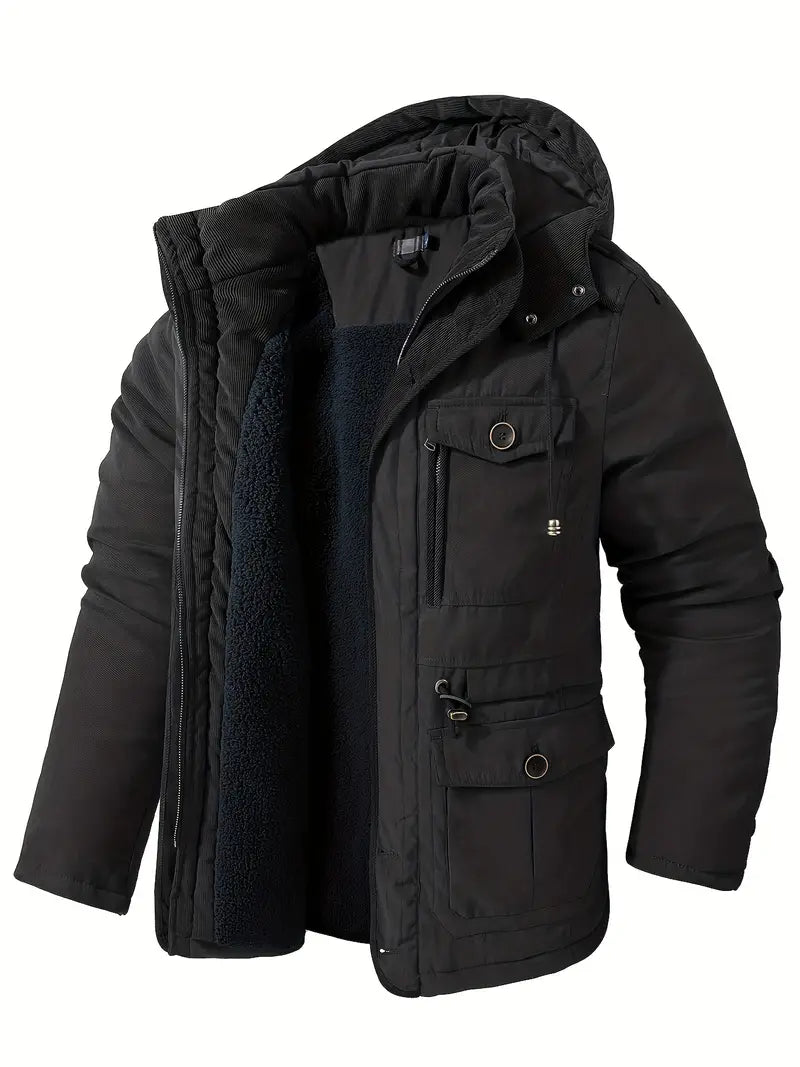 Herren Winterjacke mit Kapuze