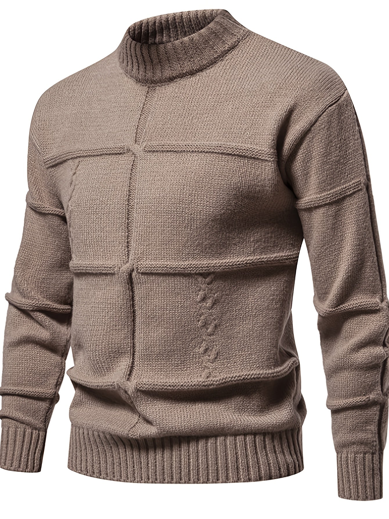 Herren-Strickpullover mit Strukturmuster