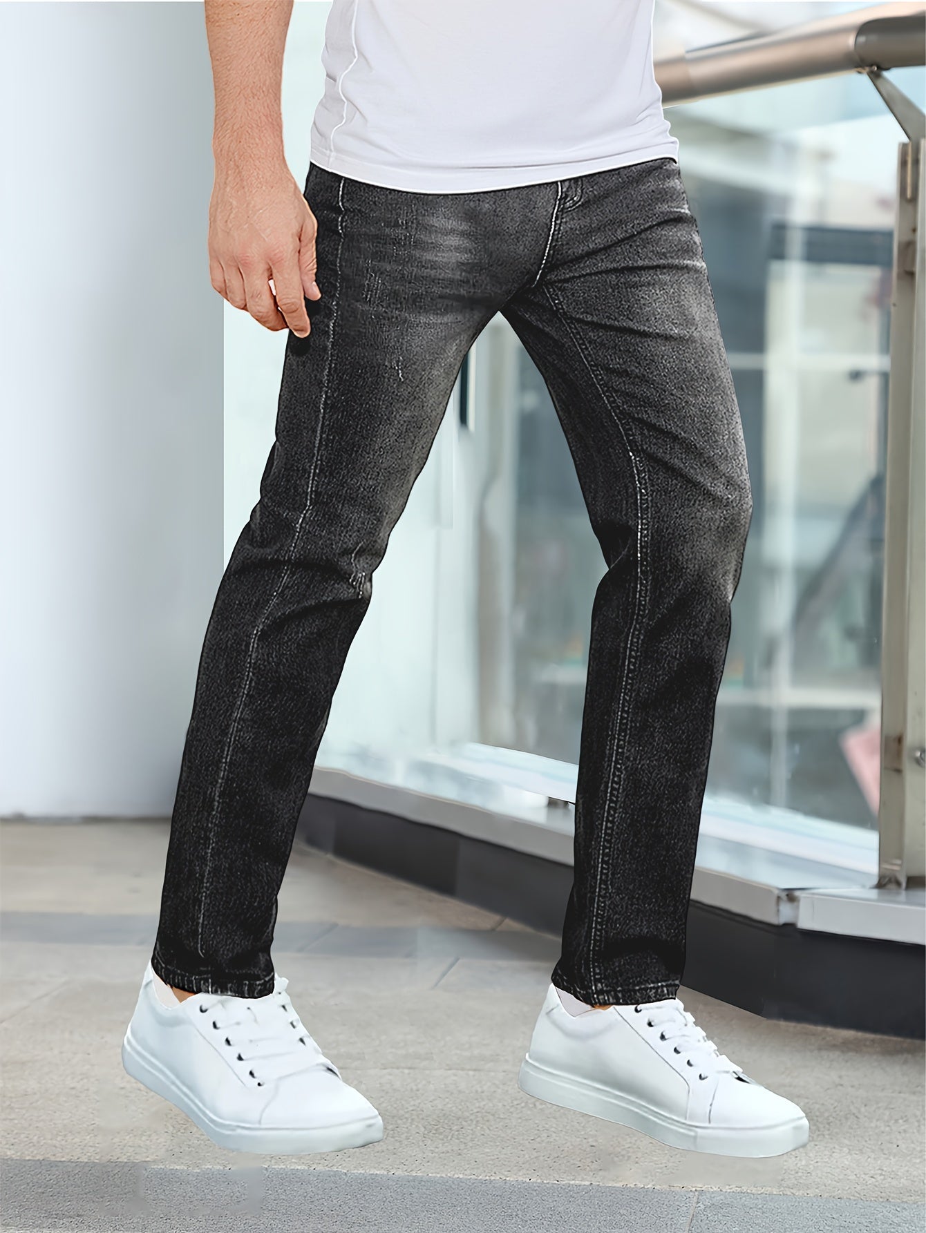 Herrenjeans mit schmaler passform und stretch