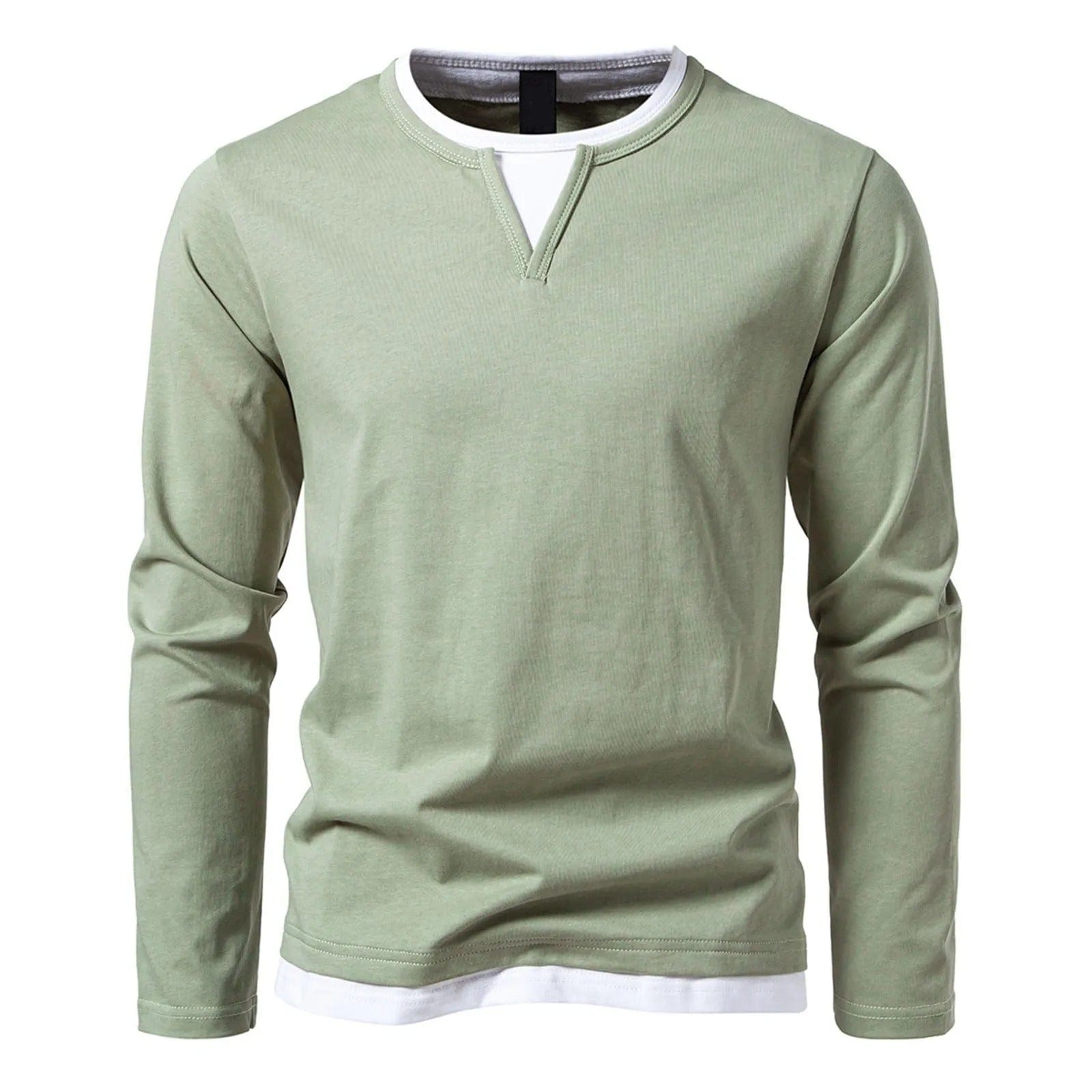 Herren langarm pullover mit rundhalsausschnitt