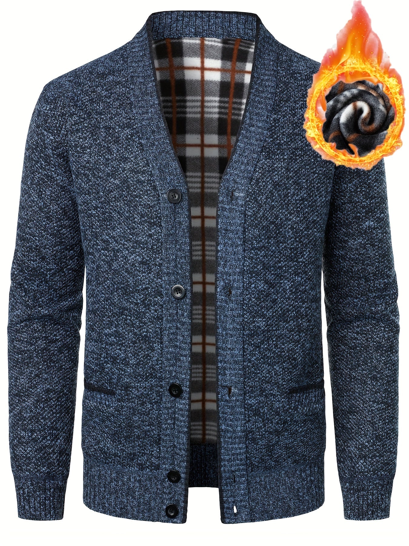 Herren Strickjacke Mit V-Ausschnitt