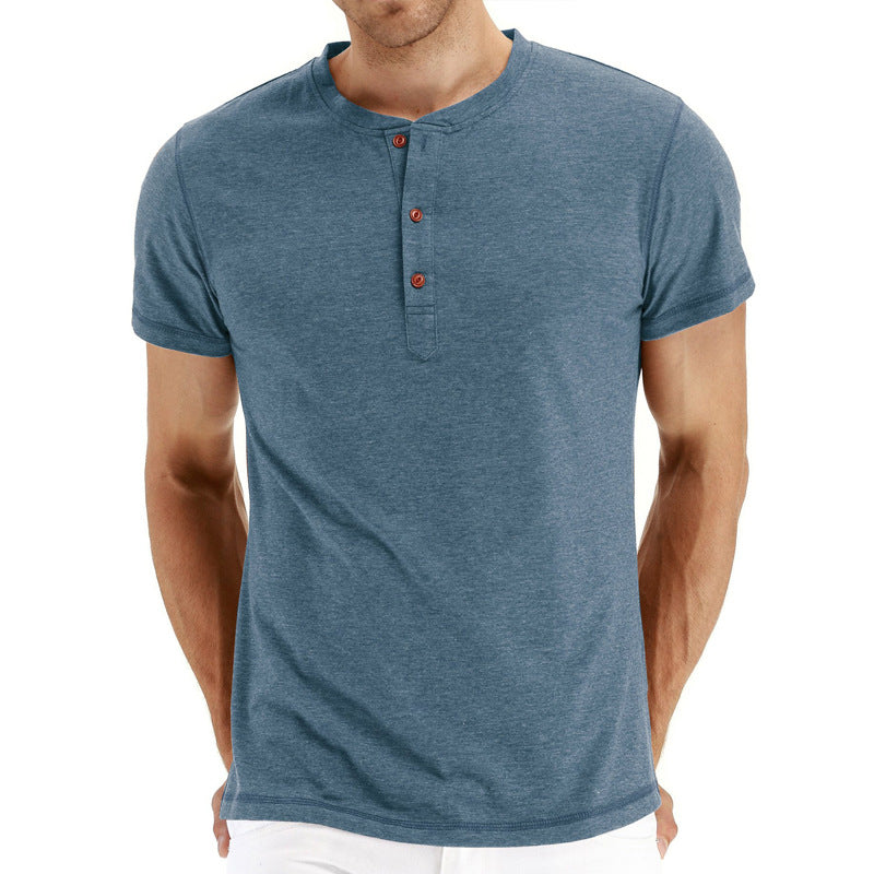 Herren-Henley-T-Shirt mit Knopfleiste