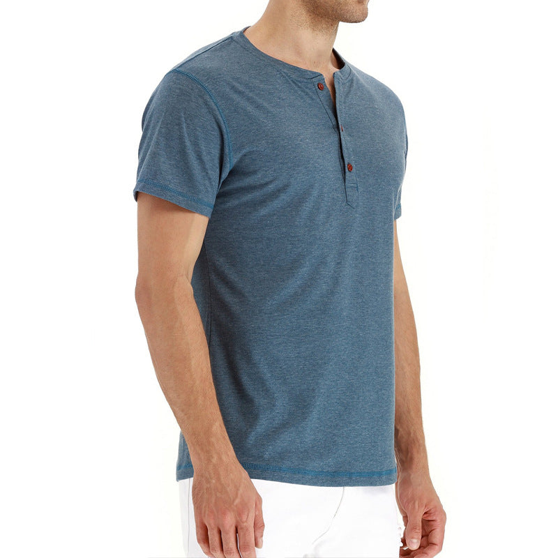 Herren-Henley-T-Shirt mit Knopfleiste