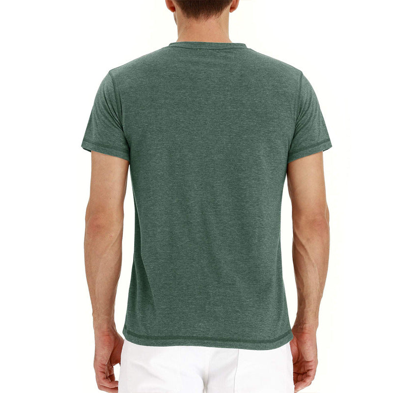 Herren-Henley-T-Shirt mit Knopfleiste