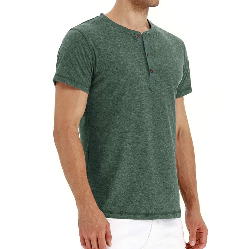 Herren-Henley-T-Shirt mit Knopfleiste