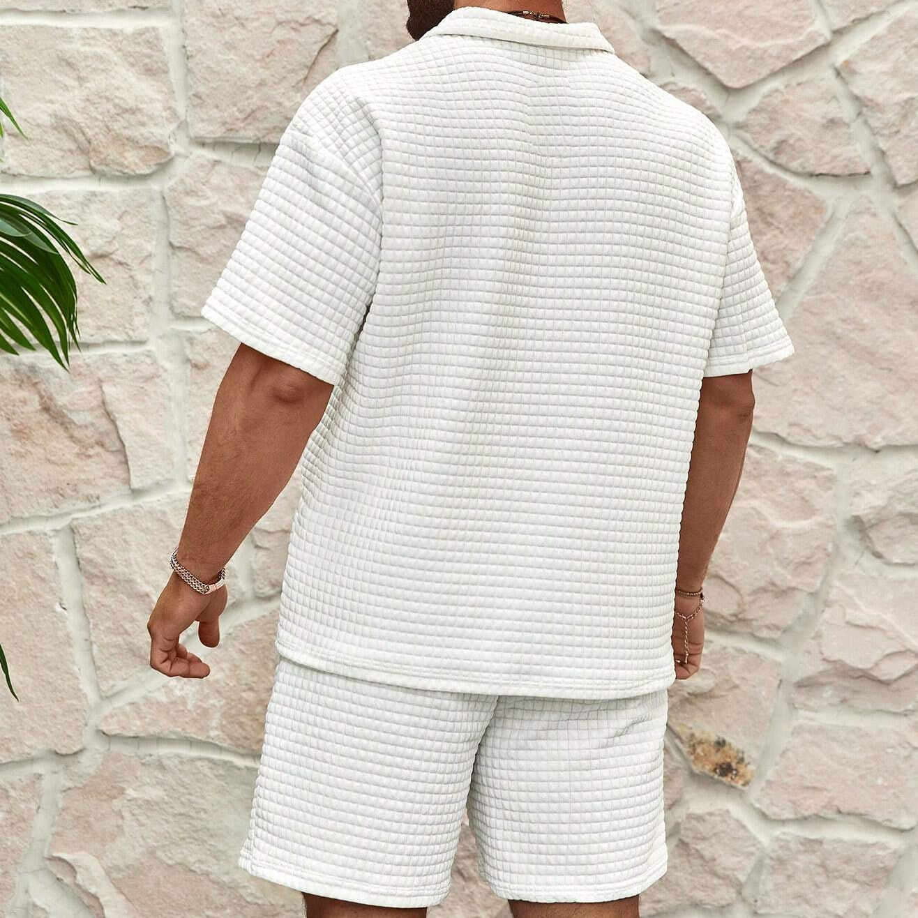 Herren-2-teiliger Set aus Kurzarm-Oberteil und Shorts