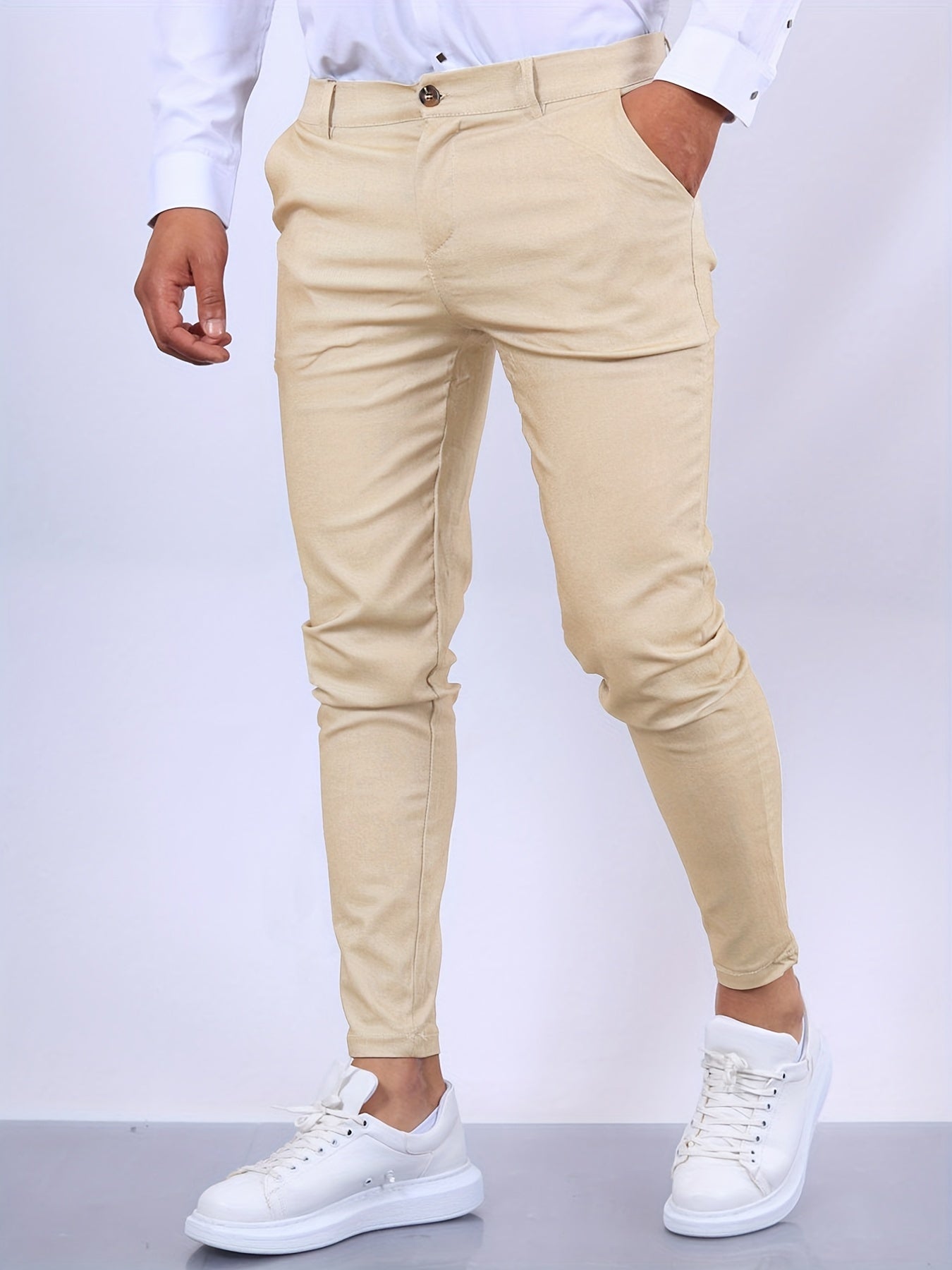 Herren schmal geschnittene chino-stretch-hose