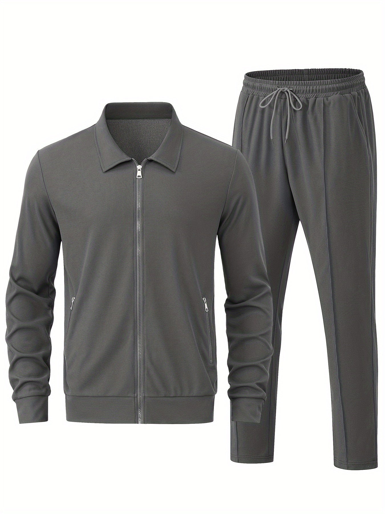 Herren-sportanzug mit sportlicher zip-up-jacke und hose