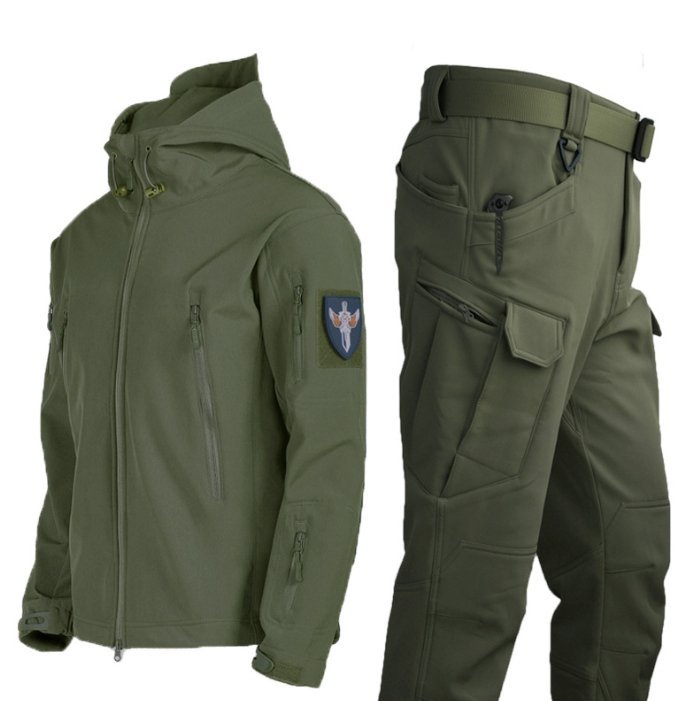 Herren Militärjacke und Hose mit wasserdichter Beschichtung