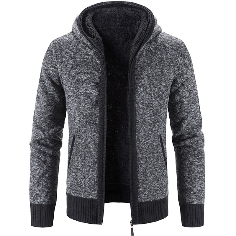 Herren Strickjacke mit Kapuze