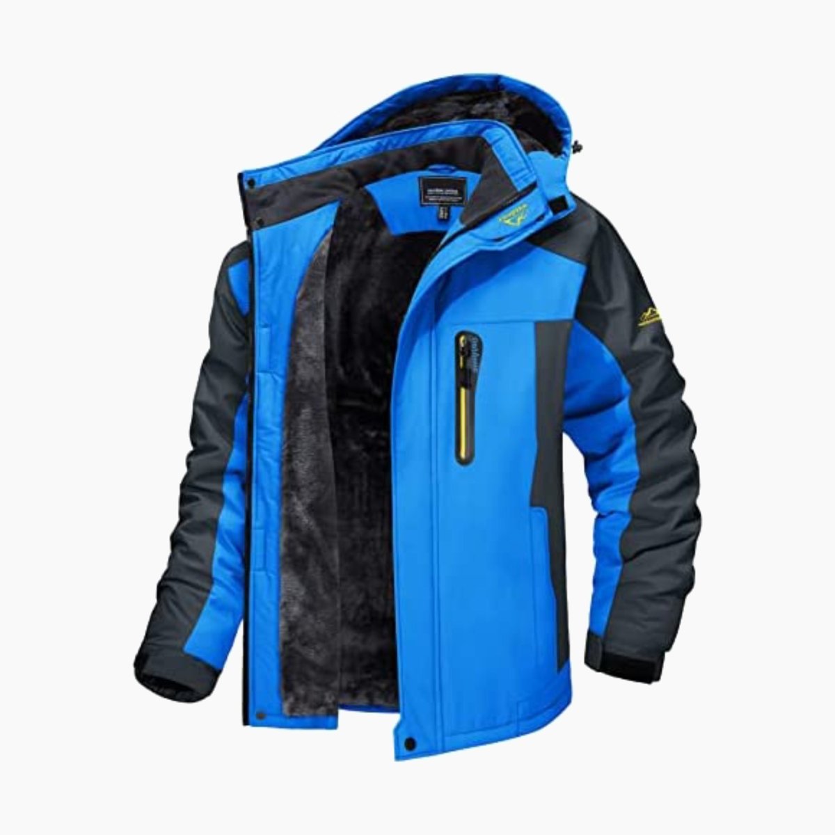 Herren wasserdichte winterjacke mit fleecefutter und kapuze