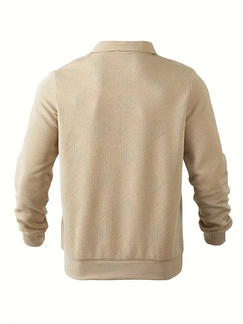 Herren pullover mit halbem reißverschluss