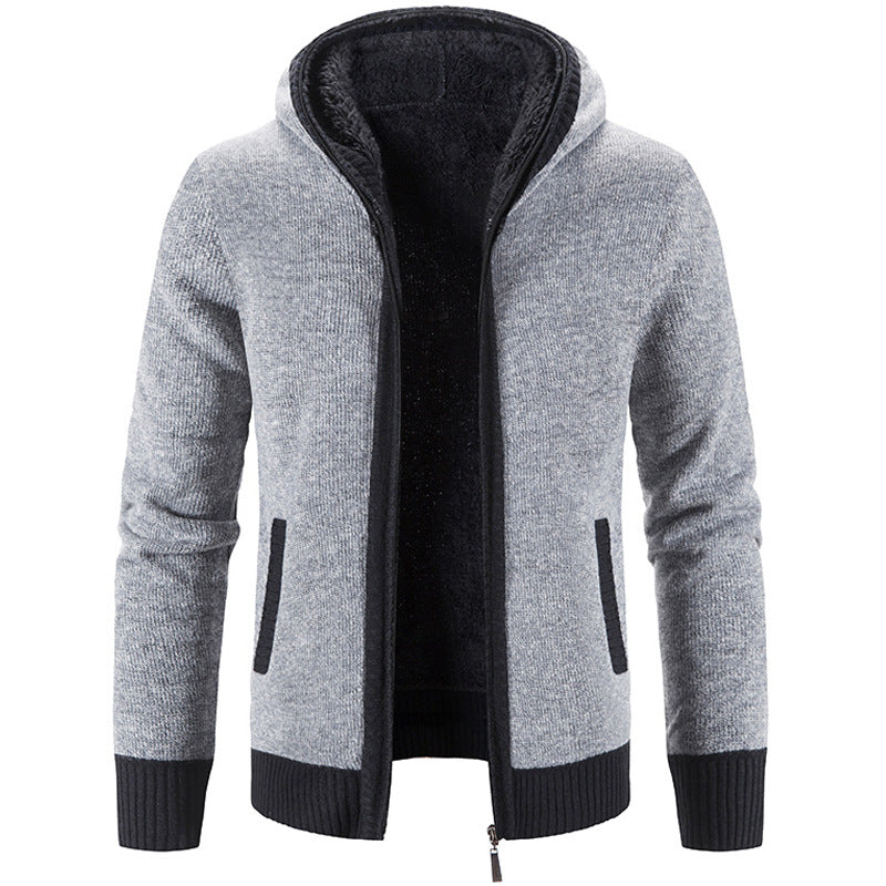 Herren Strickjacke mit Kapuze