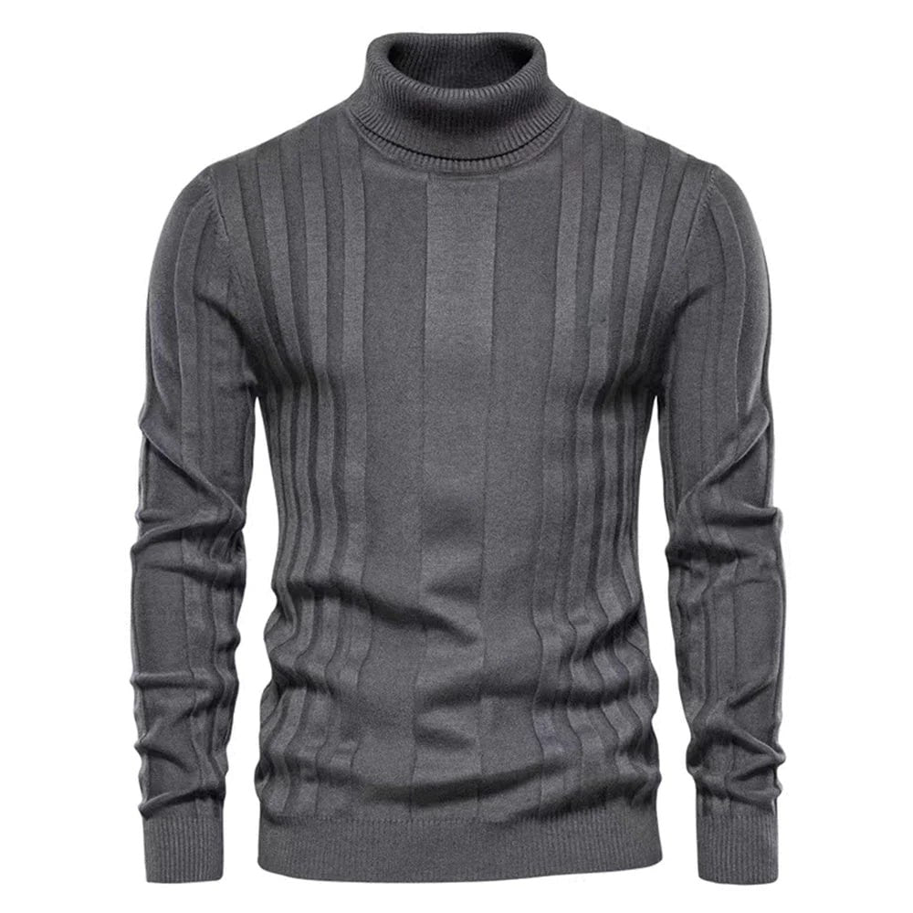 Herren Rollkragenpullover mit Wollanteil