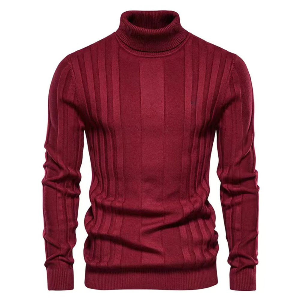 Herren Rollkragenpullover mit Wollanteil